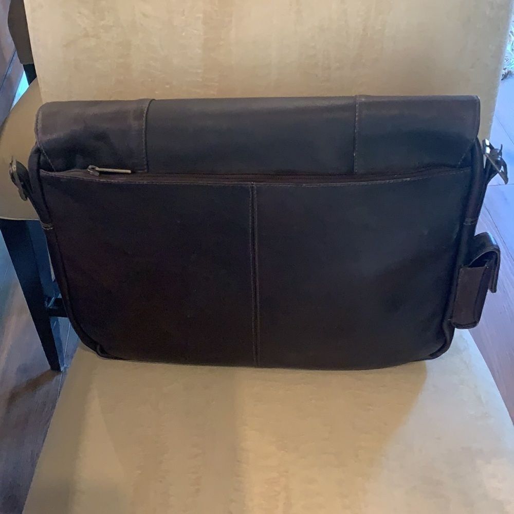 All Leather Brown Computer Bag - Picture 11 of 12
